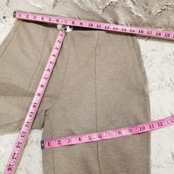 Chico's Lindy Side-Zip Pants Womens 1 Brown Straight Flat front Dark Wash - Picture 6 of 12